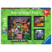Puzzle 3x49 Teile Ravensburger - Minecraft