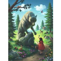 Puzzle 100 Teile Ravensburger - Rotkäppchen und der Wolf, mit Glitzer