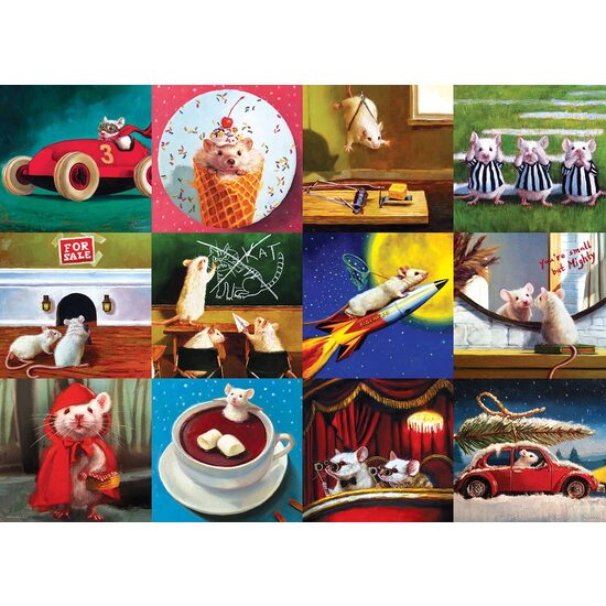 Puzzle 1000 piese Eurographics - Funny Mice