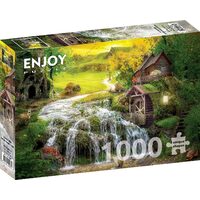 Puzzle 1000 Teile Enjoy – Eine Blockhütte am Magic Creek