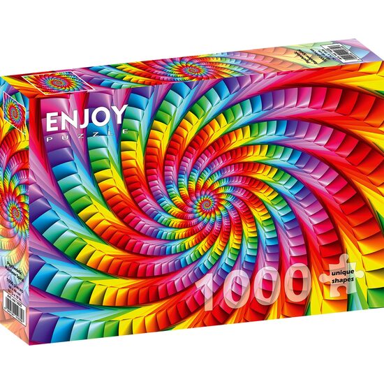 Puzzle 1000 Teile Enjoy – Psychedelische Regenbogenspirale