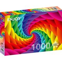 Puzzle 1000 Teile „Enjoy – Gradient Rainbow Swirl“.