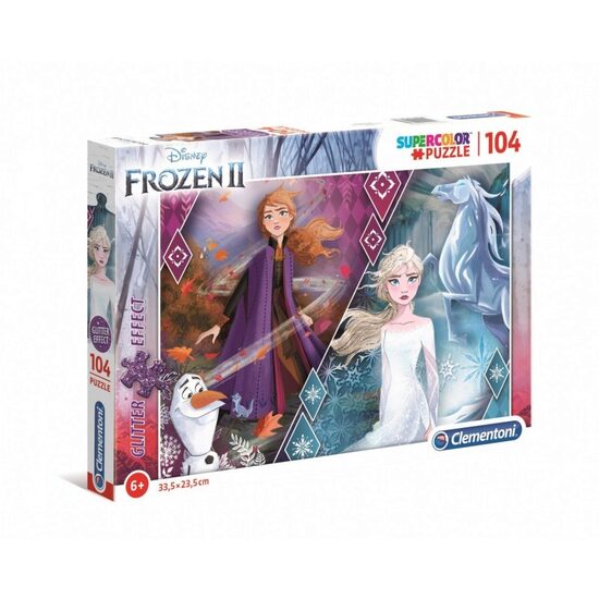 Puzzle 104 Teile Clementoni - Glitzereffekt - Frozen 2