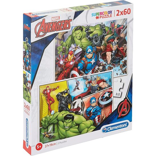 Puzzle 2x60 piese Clementoni - The Avengers