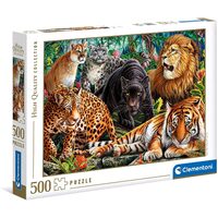 Puzzle 500 Teile Clementoni - Wilde Katzen