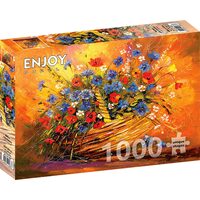 Puzzle 1000 Teile ENJOY - Korb mit Blumen