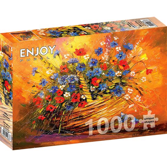 Puzzle 1000 Teile ENJOY - Korb mit Blumen
