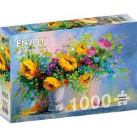 Puzzle 1000 Teile ENJOY - Blumenstrauß mit gelben Blumen