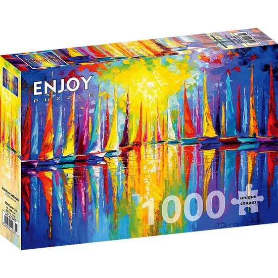 Puzzle 1000 Teile ENJOY - Regenbogen-Segelboote