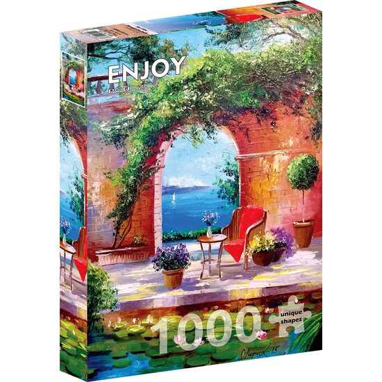 Puzzle 1000 Teile ENJOY – Meerblick durch den Bogen