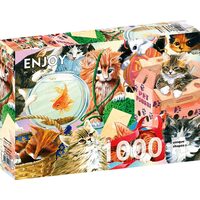 Puzzle 1000 pièces ENJOY - Chats curieux