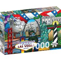 Puzzle 1000 pièces ENJOY - Collage de monuments américains