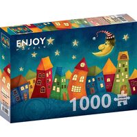 Puzzle 1000 pièces ENJOY - Maisons colorées fantastiques