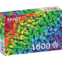 Puzzle 1000 pièces ENJOY - Papillons arc-en-ciel