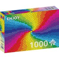 Puzzle 1000 pieces ENJOY - Stained Glass Rainbow Burst