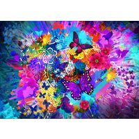 Puzzel 1000 stukjes Bluebird - Bloemen en Vlinders