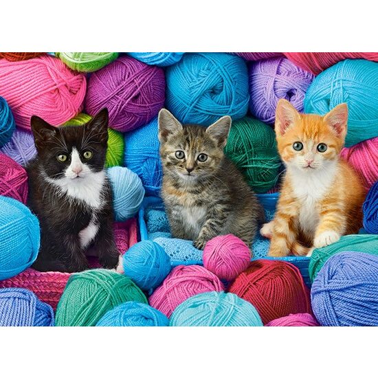 Puzzle 300 pièces Castorland - Chatons dans un magasin de laine