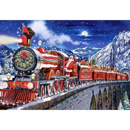 Puzzle 1000 pièces Castorland - Les Pères Noël arrivent bientôt en ville
