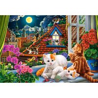 Puzzle 1500 pièces Castorland - Chatons sur le toit
