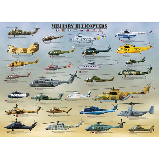 Puzzel 500 stukjes XXL Eurographics - Militaire helikopter