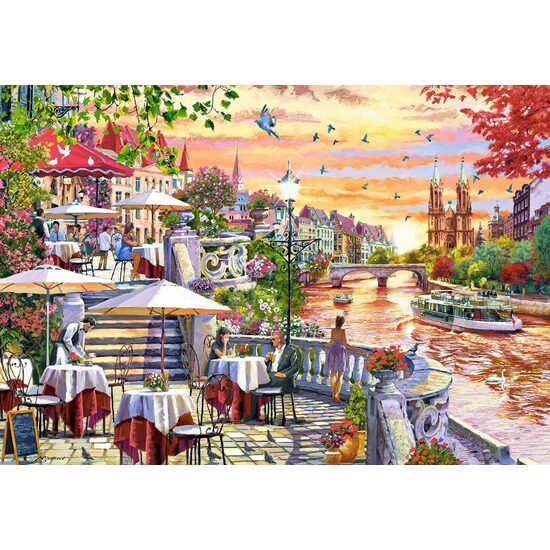 Puzzle 1000 pièces Castorland - Ville Romantique Coucher de Soleil