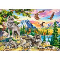 Puzzle 1000 pezzi Castorland - Famiglia dei Lupi e Aquile