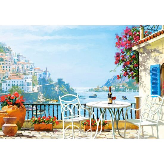 Puzzel 1000 stukjes Castorland - Mediterrane wijn voor twee