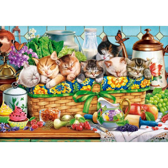 Puzzle 1000 pièces Castorland - Chatons qui font la sieste