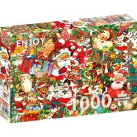 Puzzel 1000 stukjes ENJOY - Een vintage kerst