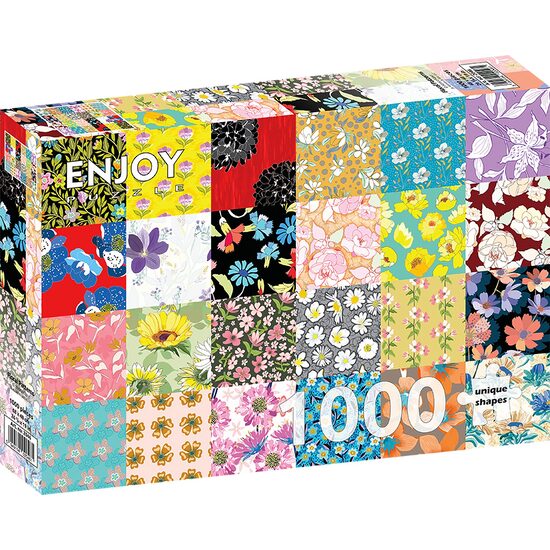 Puzzel 1000 stukjes ENJOY - Bloemenpatronen