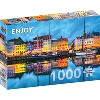 Puzzel 1000 stukjes ENJOY - Oude haven van Kopenhagen