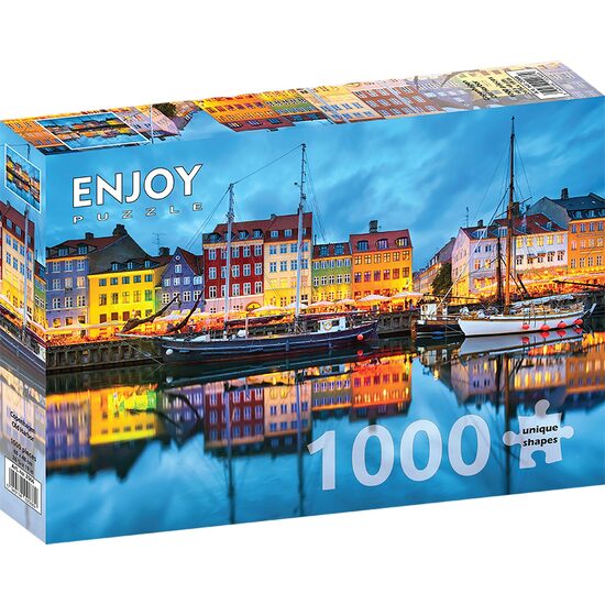 Puzzel 1000 stukjes ENJOY - Oude haven van Kopenhagen