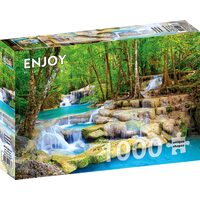 Puzzel 1000 stukjes ENJOY - Turquoise Waterval, Thailand
