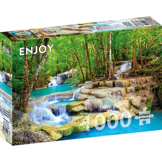 Puzzel 1000 stukjes ENJOY - Turquoise Waterval, Thailand