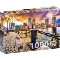 Puzzel 1000 stukjes ENJOY - Boston Harbor at Dusk, VS