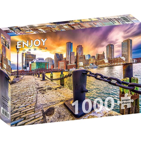 Puzzel 1000 stukjes ENJOY - Boston Harbor at Dusk, VS
