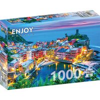 Puzzel 1000 stukjes ENJOY - Vernazza at Dusk, Cinque Terre, Italië