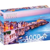 Puzzel 1000 stukjes ENJOY - Vieste on the Rocks, Italië