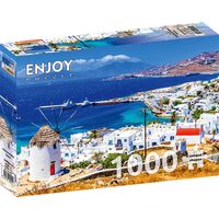 Puzzel 1000 stukjes ENJOY - eiland Mykonos, Griekenland