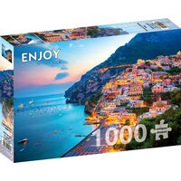 Puzzel 1000 stukjes ENJOY - Positano at Dusk, Italië