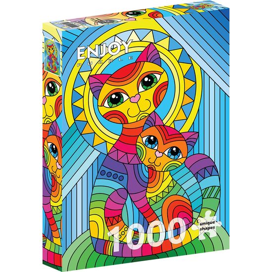 Puzzle 1000 pezzi ENJOY - Gatto e gattino inseparabili