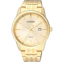 Men&#39;s watch Citizen BI5002-57P, Quartz, 39mm, 5ATM, Gold