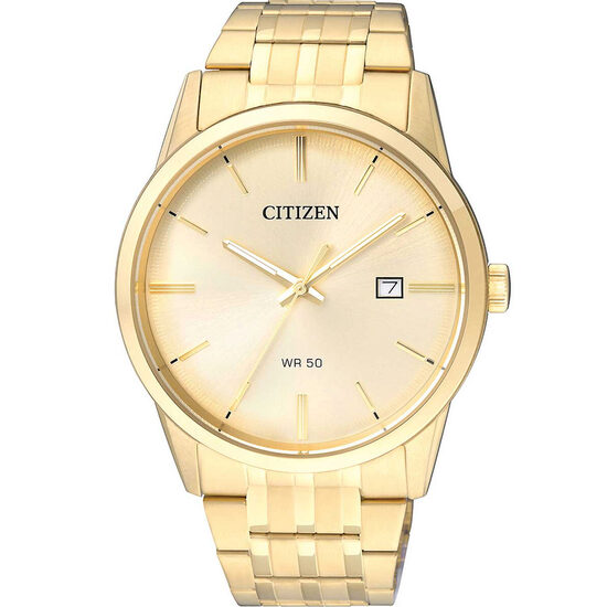 Men&#39;s watch Citizen BI5002-57P, Quartz, 39mm, 5ATM, Gold
