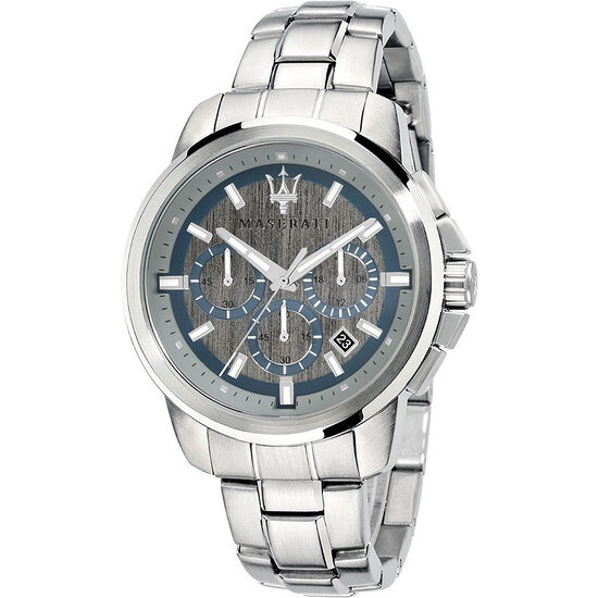 Maserati Men's Watch R8873621006, Quartz, 44mm, 5ATM, Silver