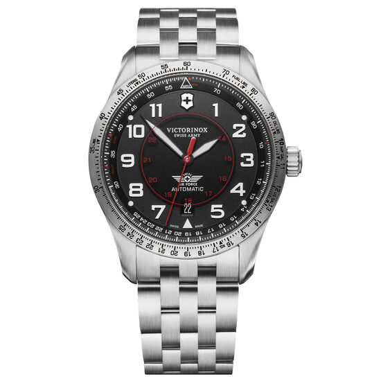 Men's watch Victorinox 241888 Airboss, 40mm, 10ATM, Silver