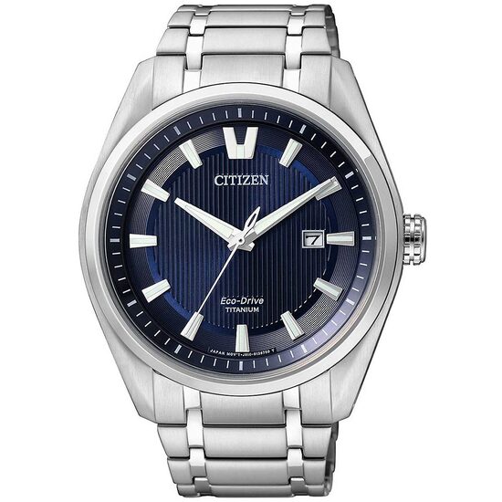 Men's watch Citizen AW1240-57L Eco-Drive Titan, 42mm, 10ATM, Silver