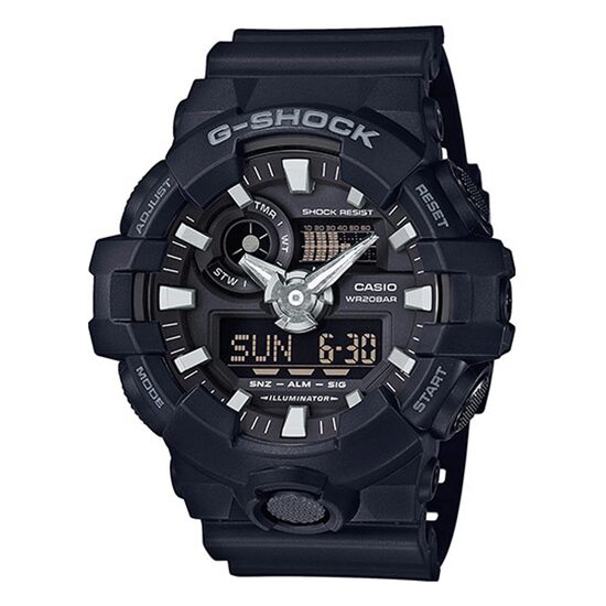 Orologio da uomo Casio GA-700-1BER G-Shock 53mm, 20atm, Nero