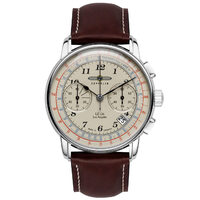 Orologio da uomo Zeppelin 7614-5, Quarzo, 43mm, 5ATM, Argento