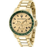 Ceas barbatesc Maserati R8873640005, Quartz, 44mm, 10ATM, Auriu
