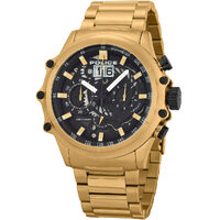 Orologio da uomo Police PL16018JSG.02M, Quarzo, 48mm, 10ATM, Oro